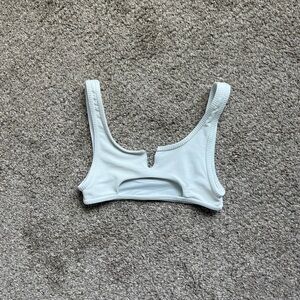 Frankies Bikinis Women’s White Cream Swimsuit Bikini Top Small